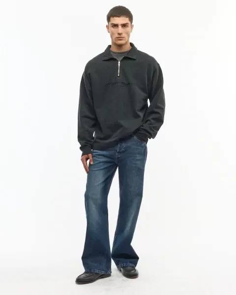 Producto - Buzo Polo Zipper Logo Negro Ay Not Dead - 1