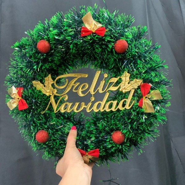 Producto - Corona navidad con luz led