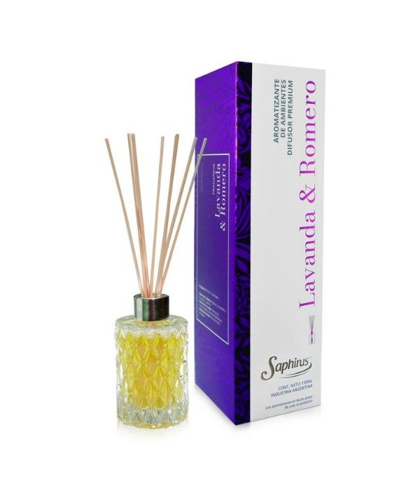 Producto - Difusor De Ambientes Saphirus Premium 130Ml - Lavanda Y Romero