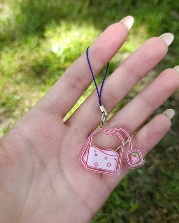 Producto - Phone Charm Tecito Rosa