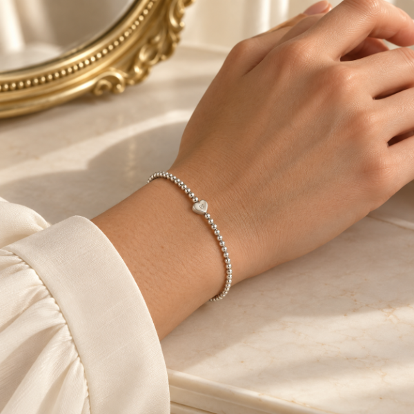 Producto - Pulsera Extensible con Corazón de Plata - 1