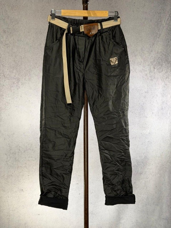 Producto - BABUCHA ITALIANA APULIA NEGRA ENGOMADA