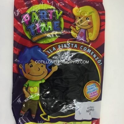 Producto - Globo Liso 9" Negro x50 Unidades Party Time