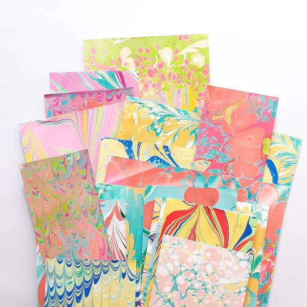 Producto - Grabación Taller Marmolado sobre papel y telas