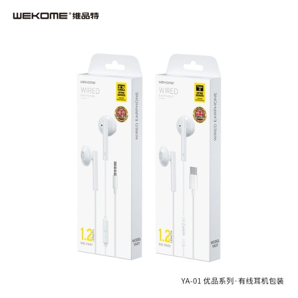 Producto - AURICULAR WEKOME YA01 JACK 3.5 - BLANCO