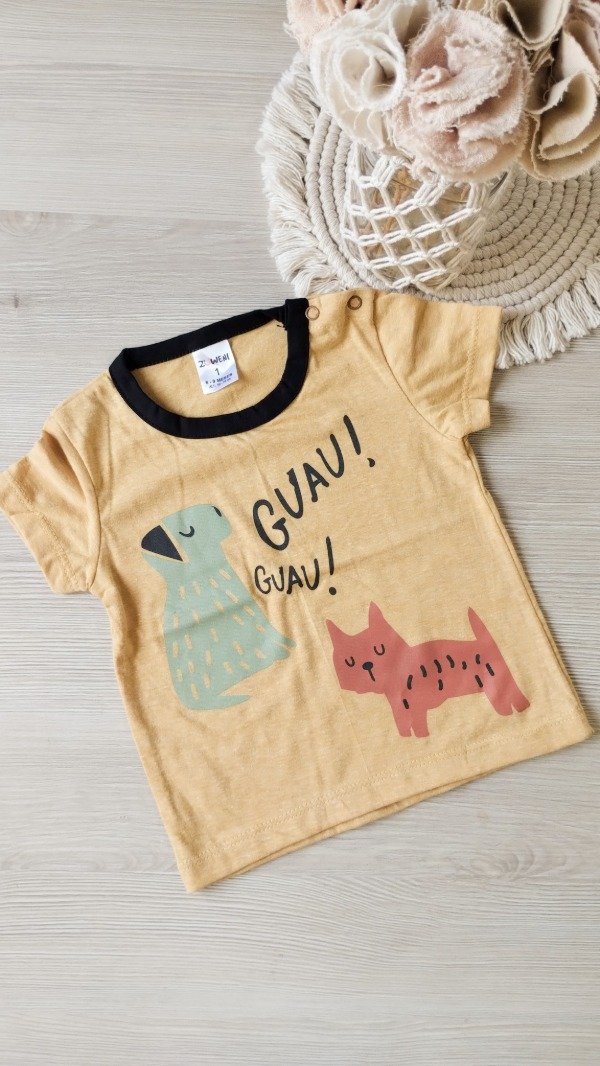 Producto - Remera GUAU (mostaza)