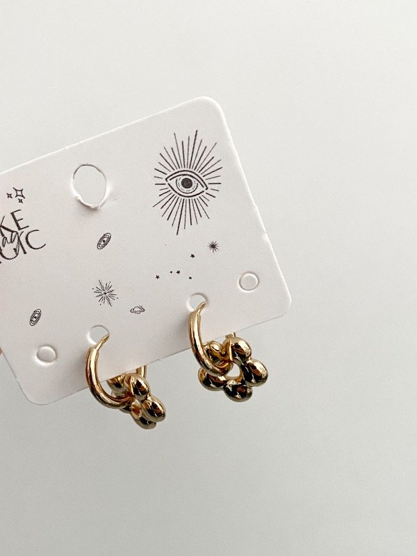 Producto - Aros Greca estrella dorados