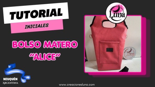 Producto - TUTORIAL INICIALES - Bolso Matero "Alice"