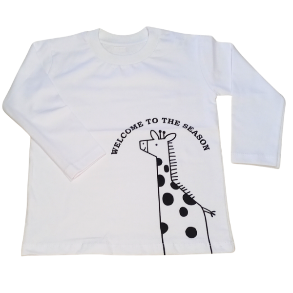 Producto - Remera jirafa blanca