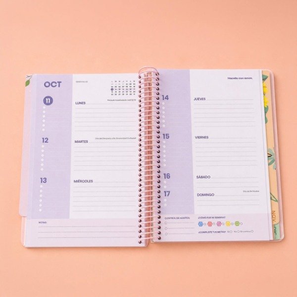 Producto - Agenda PREMIUM A5 - SEMANAL gatos - 3