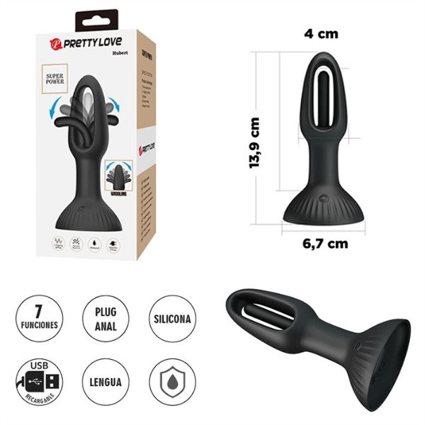 Producto - Dilatador anal con movimiento y vibración Hubert Pretty love Usb