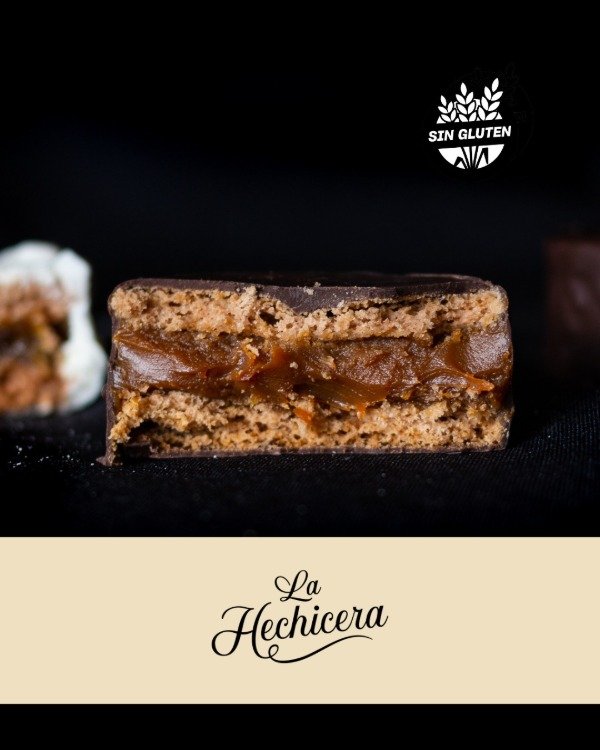 Producto - Alfajor de Dulce de leche con Chocolate Negro x 6u.