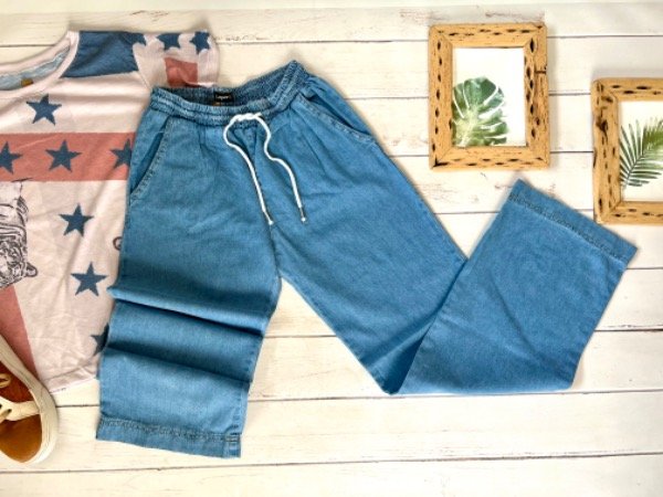Pantalón recto denim