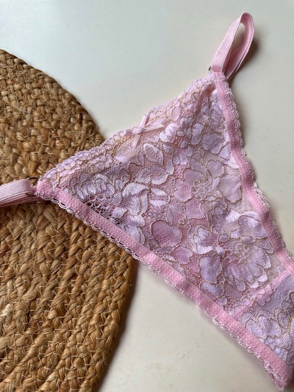 Producto - Less encaje lurex rosa regulable