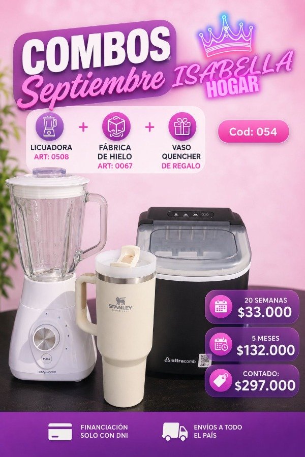 Producto - combo licuadora+ fabrica hielo+ vaso de regalo