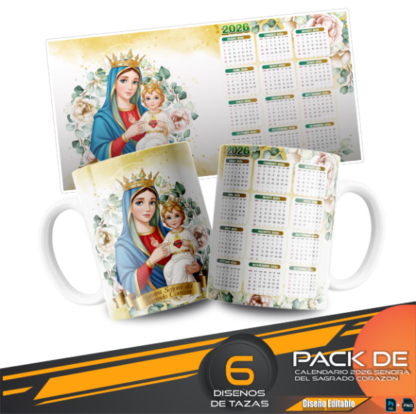 Producto - CALENDARIO 2026 SEÑORA DEL SAGRADO CORAZON COD 4836