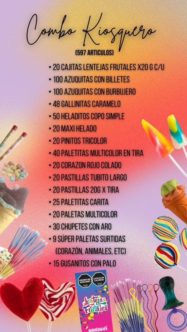 Producto - COMBO KIOSQUERO X597ART SURTIDOS