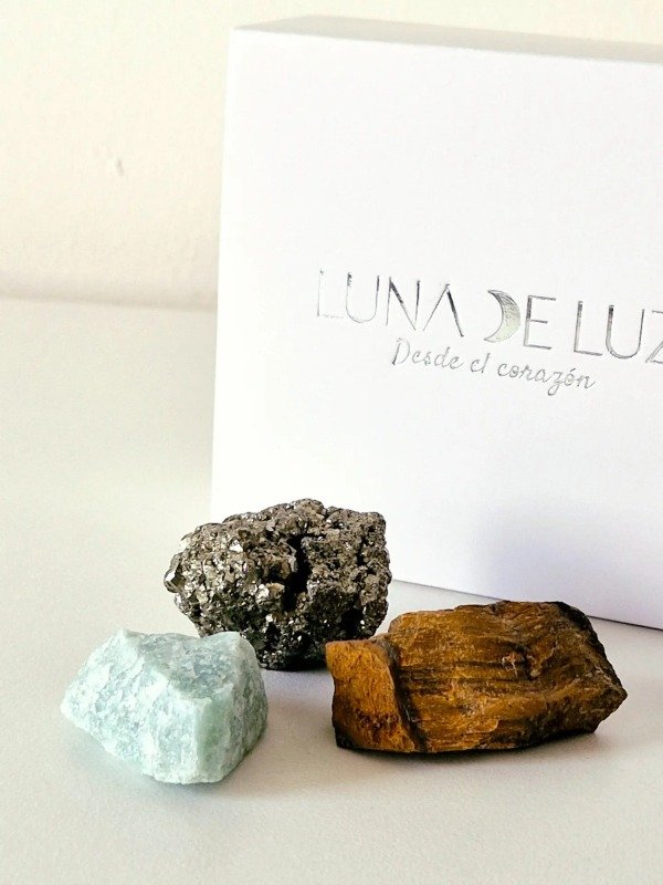 Producto - Kit Piedras Energéticas Prosperidad / Pirita, Cuarzo Verde, Ojo de Tigre - 2