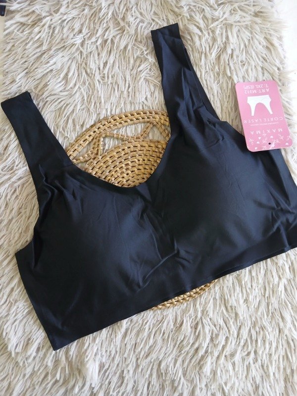 Producto - Top sin costura con tasa negro T.110