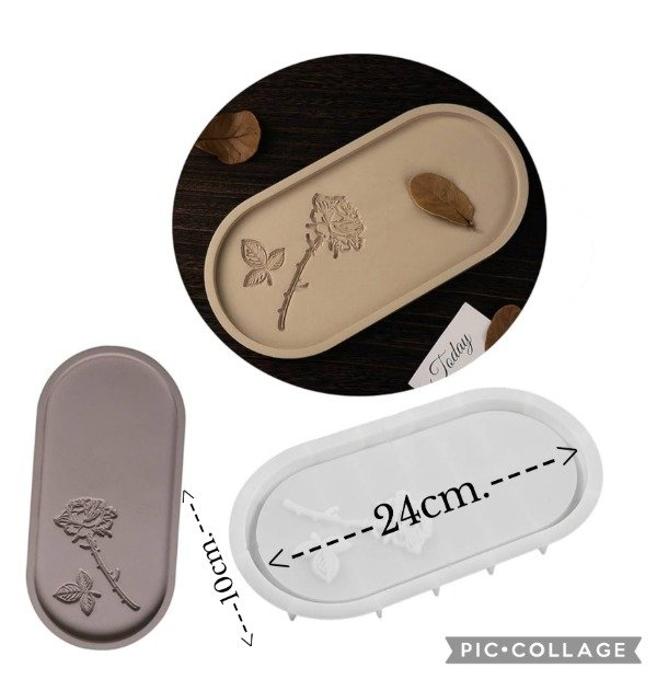 Producto - Molde bandeja oval gde. Stamp rosa