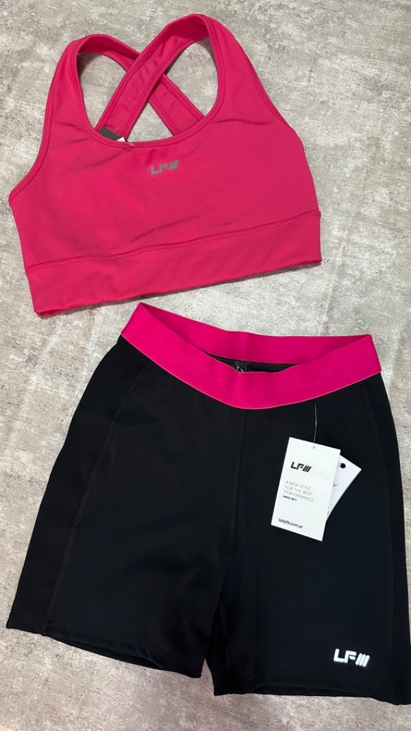 Producto - Short Lady Negro/Fucsia