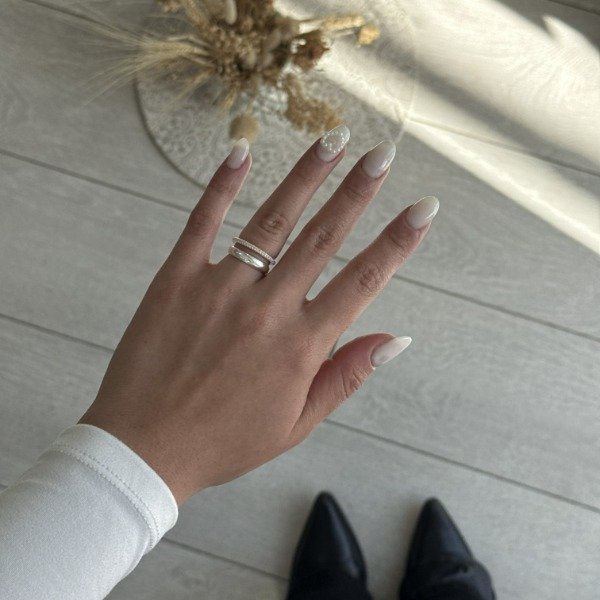 Producto - Anillo medio sin fin rosa - 0