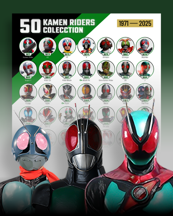 Producto - Poster / Power Rangers 50 Kamen Rider Collection