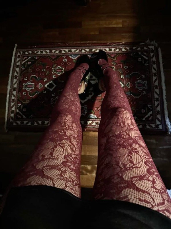 Producto - Medias Roses Bordo - 1