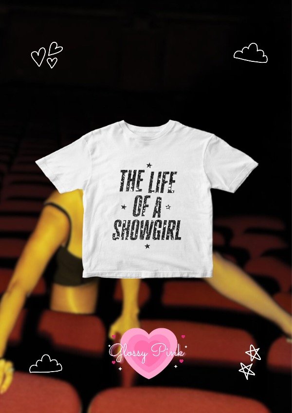 Producto - Baby Tee The Life Of A Showgirl - VINILO GLITTER
