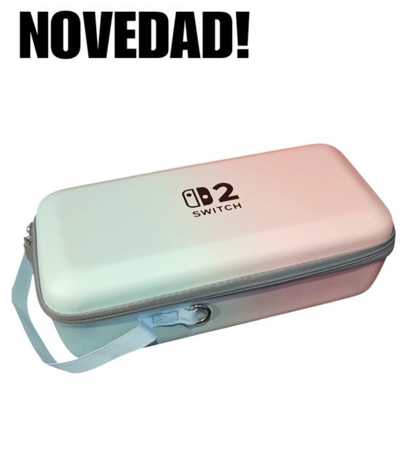 Producto - Funda Organizadora Grande Nintendo Switch 2 Rosa y Celeste
