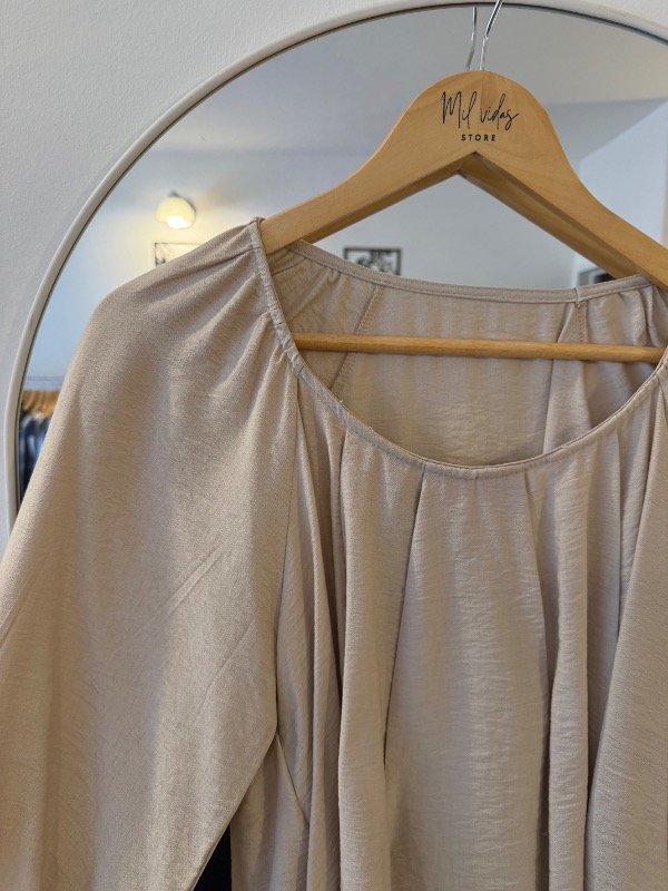 Producto - Blusa Melina beige lino - 1