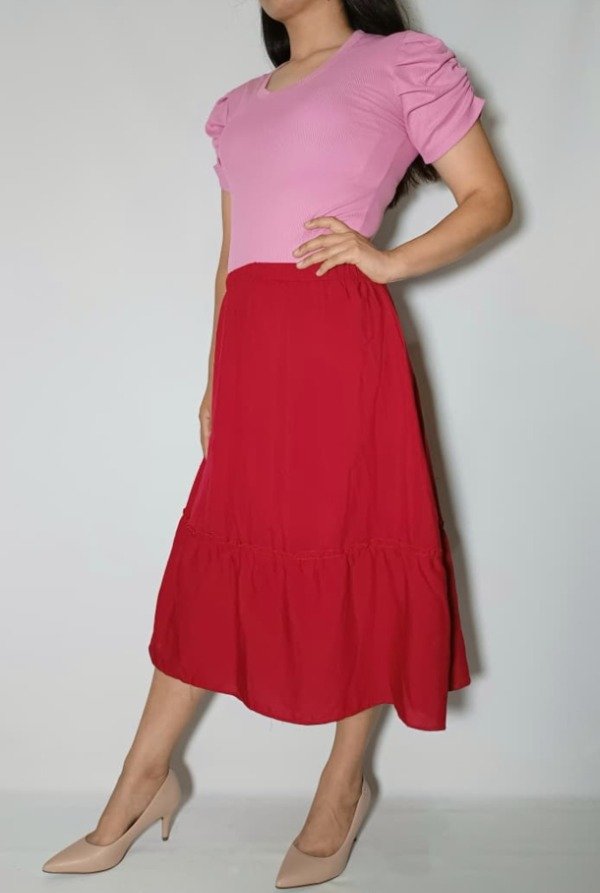 Falda Campestre rojo T5