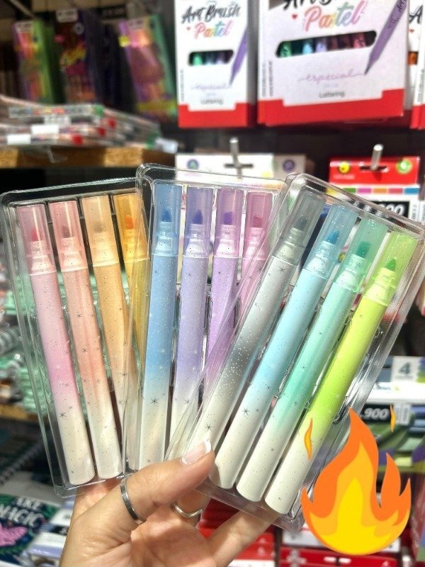 Producto - Resaltadores Pastel Glitter Tonalidades x4