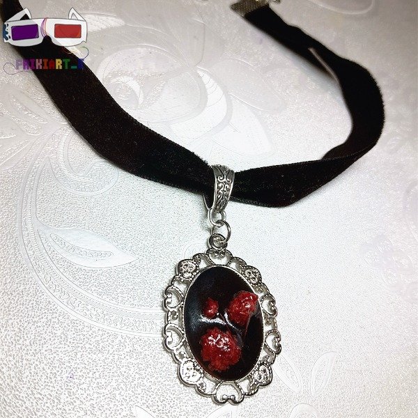 Producto - Choker Flores Negro