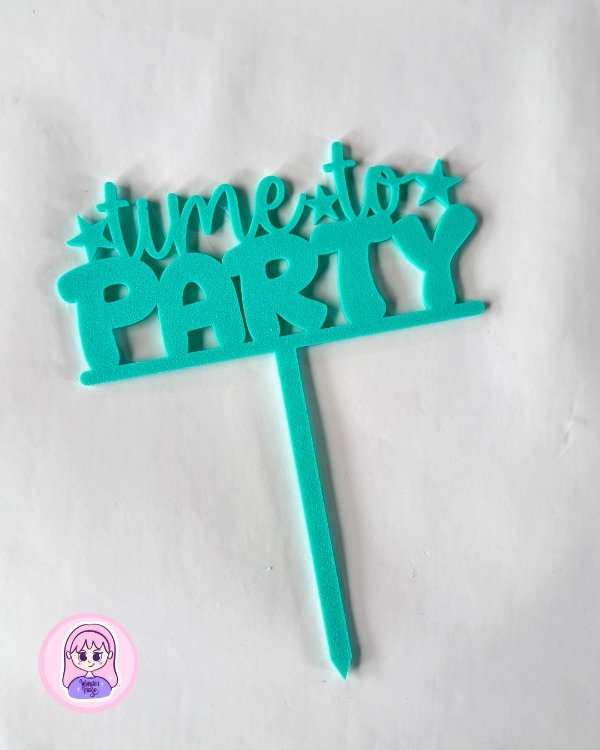Producto - ARCHIVO STL Time to party Cake Topper Design 3D IMPRIMIBLE - 0