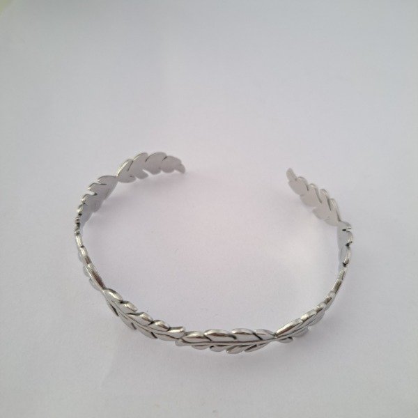 Producto - Pulsera Abierta Hojitas - Código: 000168 - 2