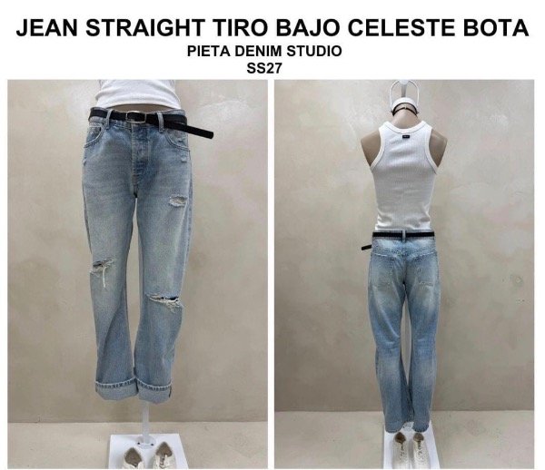 Producto - Straight tiro bajo celeste bota pieta - 1