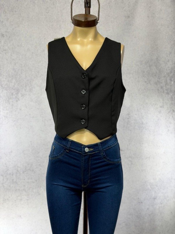 Producto - CHALECO LEONOR NEGRO SASTRERO - 0
