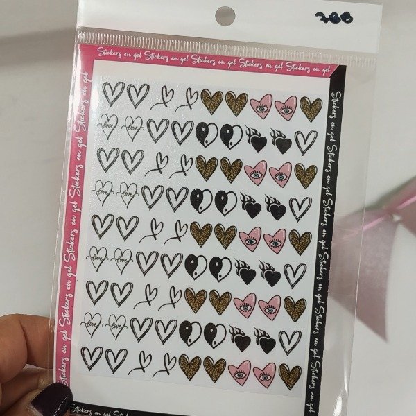 Producto - Sticker 788 corazones