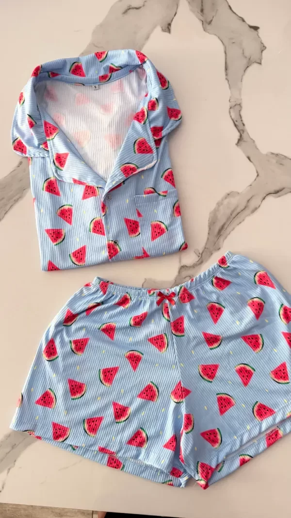 Producto - Camisero SHORT + CAMISA tela Morley Sandia