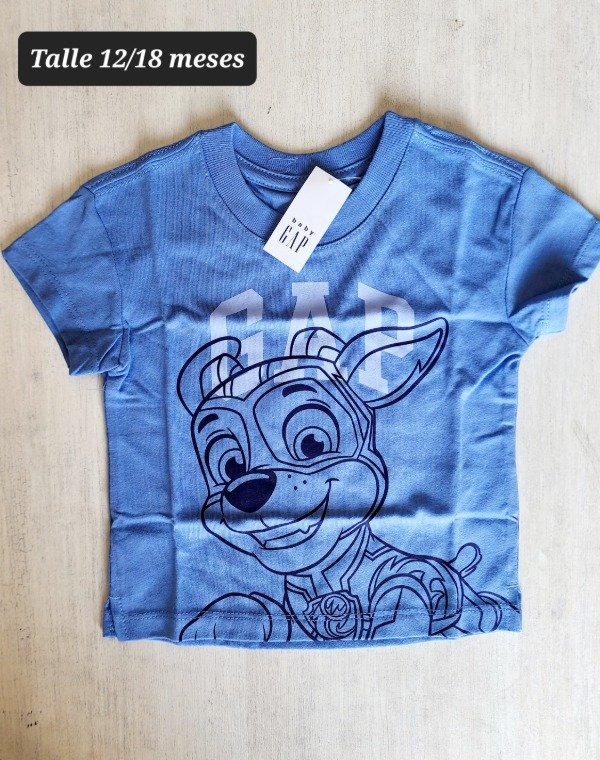 Producto - Remera manga corta gap talle 12/18 meses paw patrol