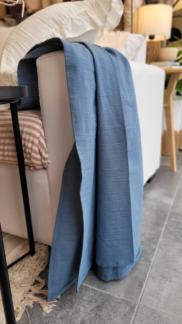 Producto - Camino Pie de cama Helga 2.2 x 1m Azul acero