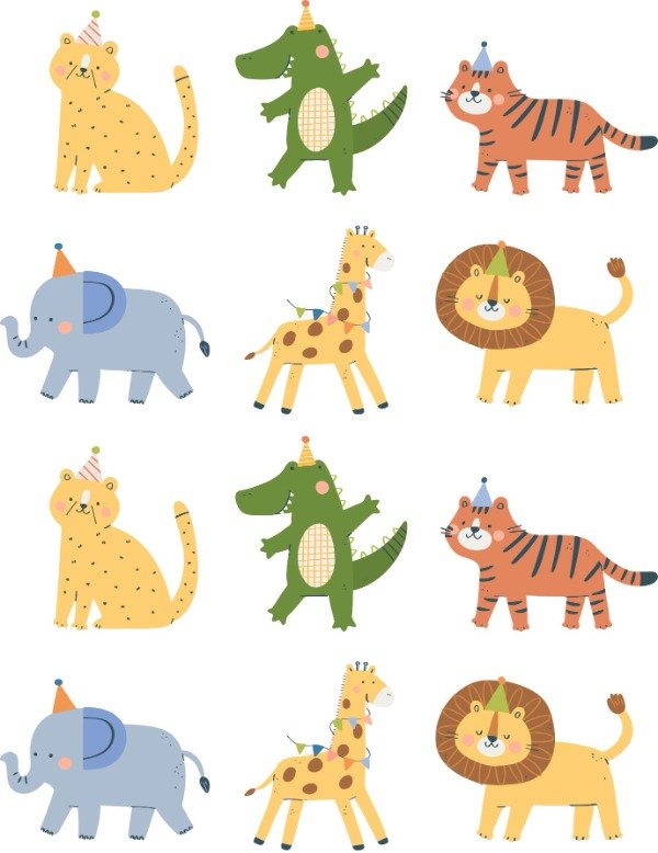 Producto - STICKERS ANIMALITOS FORMA X 12