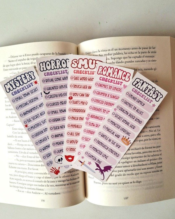 Producto - Pack marcapáginas "Checklist"