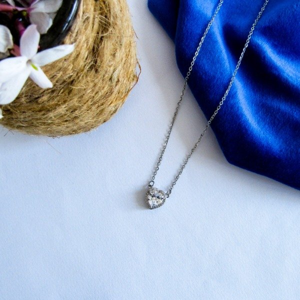 Producto - Collar Corazón Zircón y Micropavé