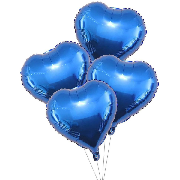 Producto - Globos metalizados corazon azul 10"