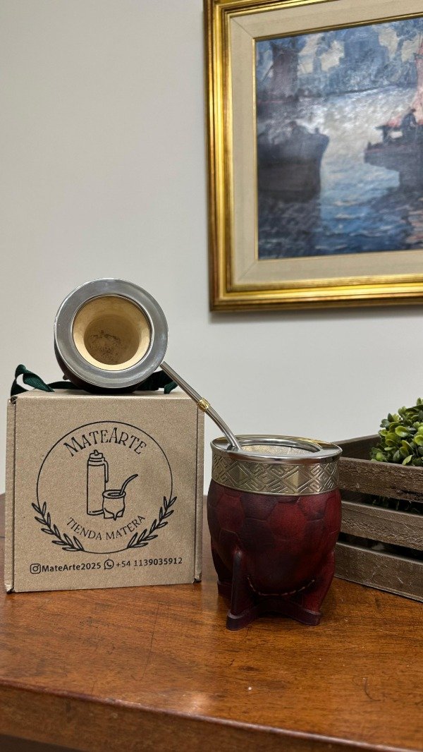 Producto - MATE IMPERIAL GUARDA DE ALPACA CUERO GAJOS