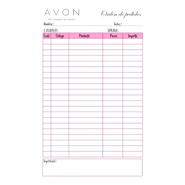 Producto - Agenda De Pedidos y Catalogo AVON - 3