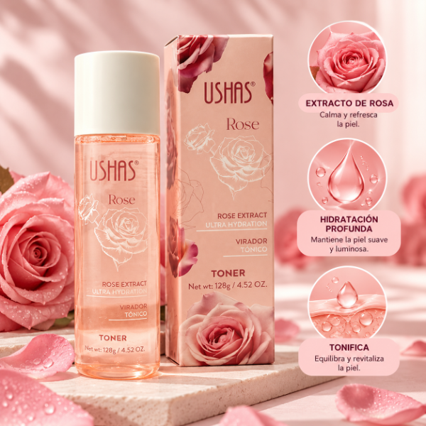 Producto - USHAS TONICO HIDRATANTE ROSE - 0