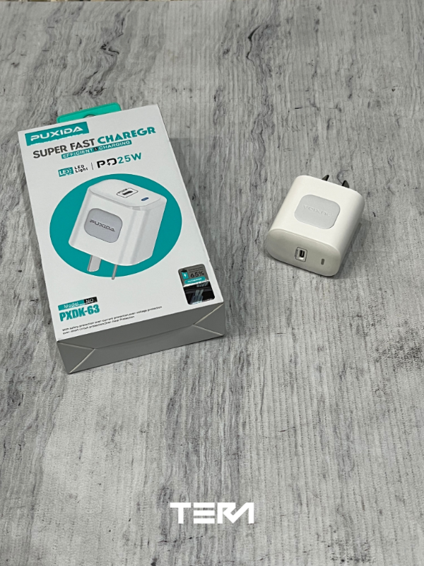 Producto - Cargador Puxida PXDK-63 Tipo C Carga Super Rápida 25W
